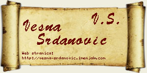 Vesna Srdanović vizit kartica